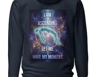 I Am Ascending Hoodie Premium Spiritual Neon Aesthetic Streetwear Zen Yoga Pullover Oversized Meditation Hooded Jacket