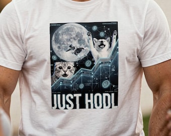 Just Hodl Bitcoin T-Shirt: Crypto Moon Mission Graphic Tee