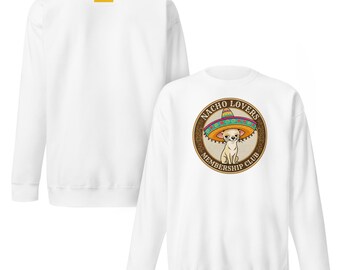 Aesthetic Loungewear Nacho Lovers Membership Club Sweatshirt Luxury Crewneck Retro Graphic Pullover Minimalist Foodie Apparel | DeezTeeSlaps