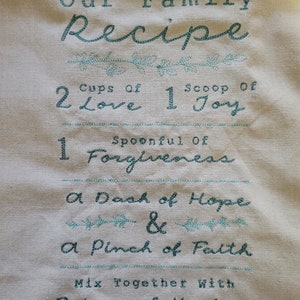 Family Recipe Flour Sack Towel
