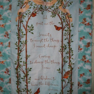 Serenity Prayer Printed Lap Quilt/Door Decor