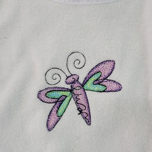 Embroidered Dragonfly Baby Bib