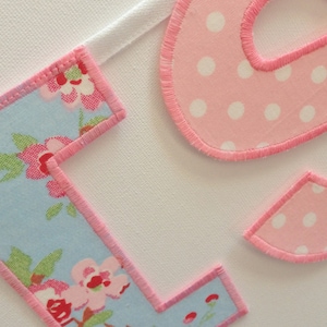 Personalised Name Bunting, Fabric Lettered Banner - Standard & Mini