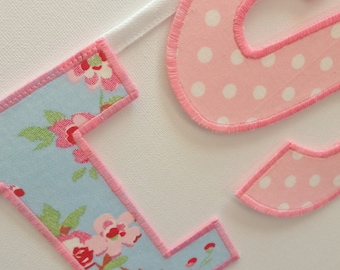 Personalised Name Bunting, Fabric Lettered Banner - Standard & Mini
