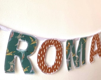 Personalisierte Name Wimpelkette, Stoff beschriftet Banner