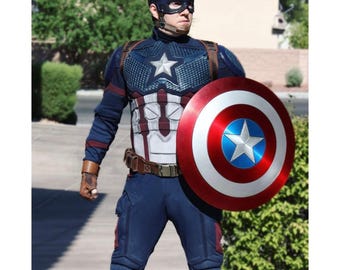 Captain America Costume Full Set – Marvel Captain America Cosplay Suit, Superhero Outfit, Comic Con Costume, Halloween Costume