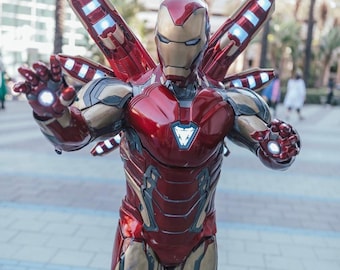 Marvel Iron Man Full Armor Suit with LED Lights – Arc Reactor Cosplay Costume, Avengers Iron Man Suit, Comic Con Superhero Costume