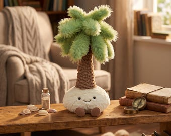 Peluche Jellycat Amuseables Pammie Palmera - Regalo de aniversario, Peluche suave (apto para la habitación del bebé), Sorpresa de cumpleaños para un amigo