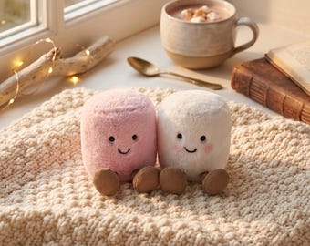 Peluche Jellycat Marshmallow - Regalo de aniversario, juguete de peluche suave (apropiado para la habitación del bebé), sorpresa de cumpleaños para un amigo.