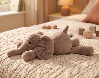 Elefante Jellycat Smudge (34 cm) de peluche - Regalo de aniversario, juguete de peluche suave (apropiado para la habitación del bebé), sorpresa de cumpleaños para un amigo.