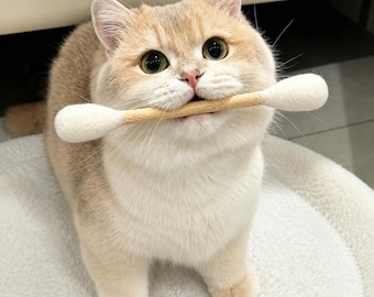 Juguete de hierba gatera para gatos, juguete masticable de algodón