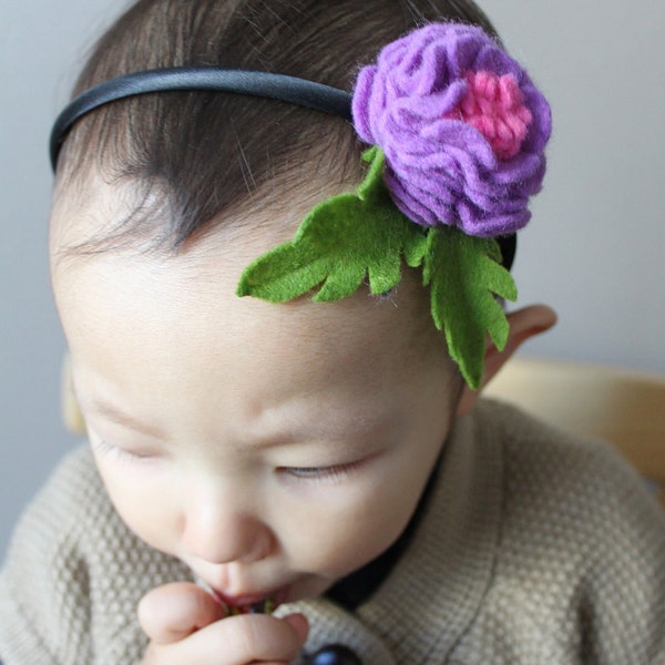 Beautiful headband for children or adult in felt /Serre-tête enfant ou adulte avec feutrine