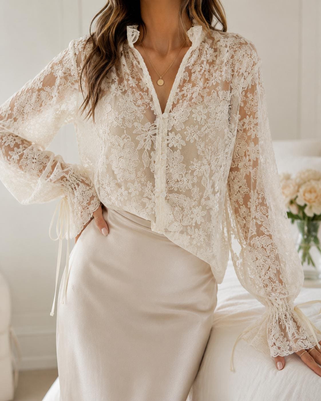 Embroidered Sheer Blouse - Etsy