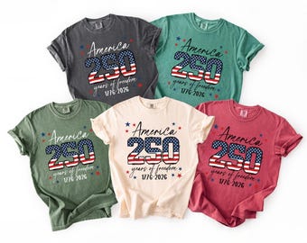 Comfort Colors USA 250th Anniversary Shirt, 1776–2026 Patriotic, 4th of July Family T-Shirt, Independence Day Tee
