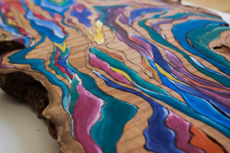 Natural Wood Grain Art Wood Burning Wall Art Wood Etsy