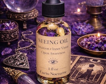 Seeing Oil • Intuition & Psychic Awareness Oil • Third Eye, Divination, Dream Work, Spiritual Insight Ritual Oil