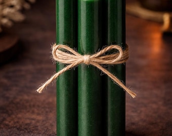 Chime Candle • GREEN Ritual Candle • Spell Work, Intention Setting, Altar Use • Single or Set of 5