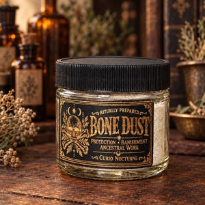 Bone Dust • Ritually Prepared • Ethically Sourced  • Protection, Banishing, Ancestral Work • Witchcraft & Ritual Supplies
