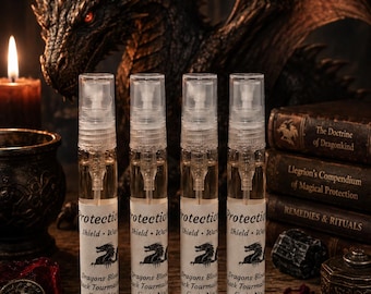 Dragon’s Blood Protection Mist Mini Spray • Energy Cleansing Spray • Aura Clearing • Black Tourmaline • Spiritual Cleanse