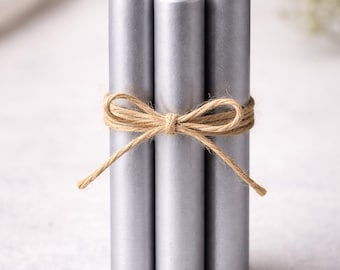 Chime Candle • SILVER Ritual Candle • Spell Work, Intention Setting, Altar Use • Single or Set of 5