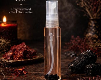 Mini spray ochronny Dragon’s Blood • Spray oczyszczający energetycznie • Oczyszczanie aury • Czarny turmalin • Oczyszczanie duchowe