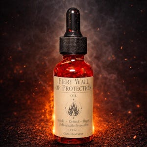 Fiery Wall of Protection Oil • Unbreakable Defense, Commanding Protection & Return to Sender Ritual Oil
