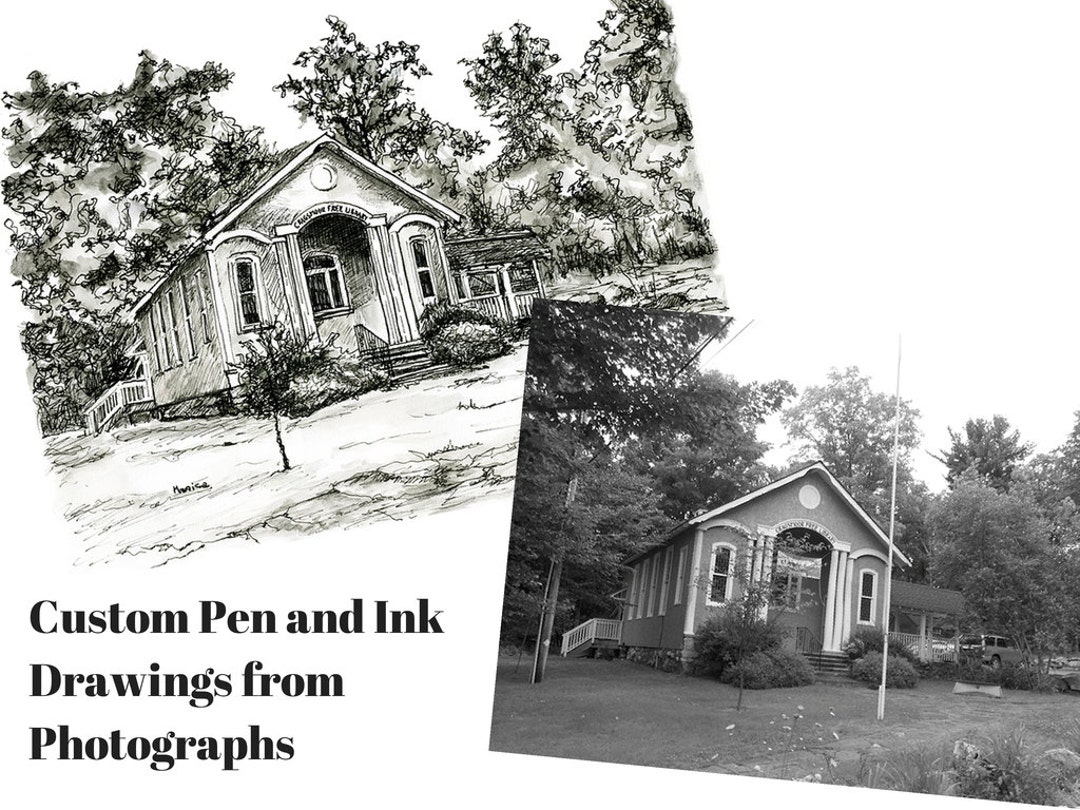 Custom Pen and Ink Drawings - Etsy