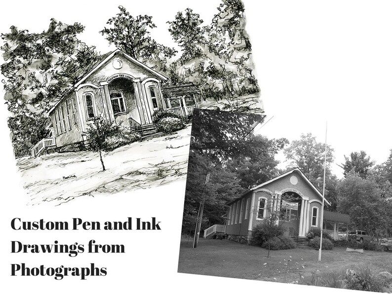 Custom Pen and Ink Drawings - Etsy