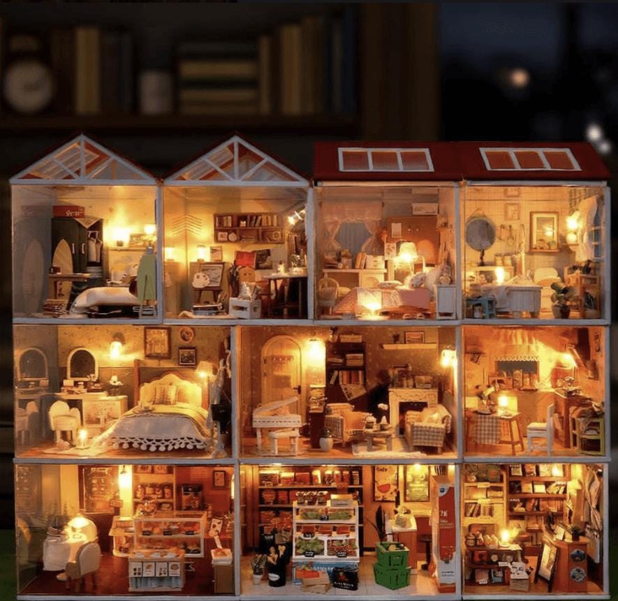 3/5/6/10 pz/set 1/12 Dollhouse miniatura argento metallo tè caffè vassoio Set di stoviglie per la decorazione della casa delle bambole 5 stili  26