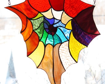 Colorful stained glass suncatcher