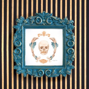 King Cranium painting, art, anatomy, skull, nautical image 1