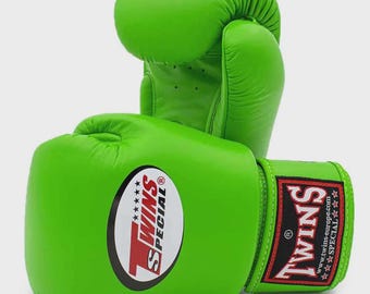 Twins Special Parrot Colour Leather Boxing Gloves – Muay Thai Training Gear (10oz to 18oz)