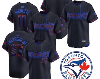 Personalized Toronto Blue Jays Jersey, Custom Name & Number, Black 2024 City Connect Limited Player Stitched Jersey Gift