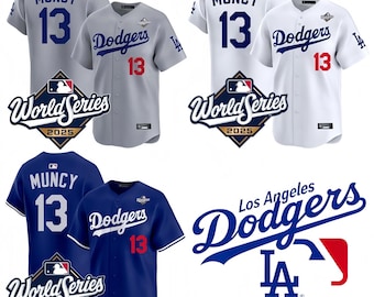 Personalized Los Angeles Dodgers Jersey, Custom Name & Number, Embroidered #13 Muncy Gift