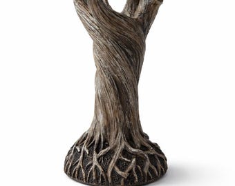 Tree Trunk Resin Vase, Woodland Gothic Decor, Rustic Flower Centerpiece