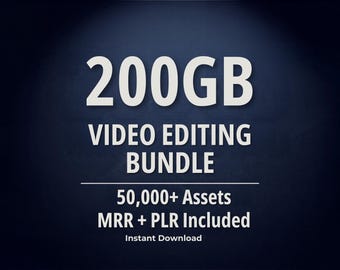 200GB Videobearbeitungspaket | Premiere Pro Vorlagen, After Effects, LUTs, Übergänge, Sfx (digitaler Download)