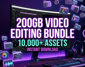 Filmreife Videoschnitt-Bundle: LUTs, SFX, Übergänge, Presets (Digitaler Download)