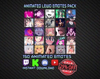 Animated Sexy Adult Lewd Emotes for Twitch, Discord, Kick | NSFW Emote Bundle | Instant Download
