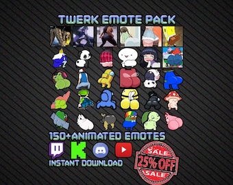 Animated Twerk Emote Pack for Twitch, Discord, Kick (Instant Download)