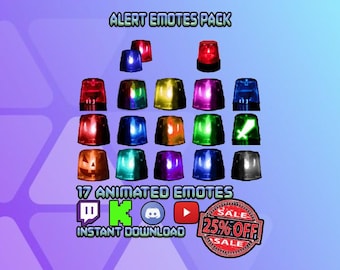 Animated Alarm Emotes for Twitch, Discord, Kick (Instant Download)