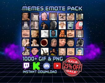 Memes Emote Pack for Twitch, Discord, YouTube | Animated & Static (Instant Download)