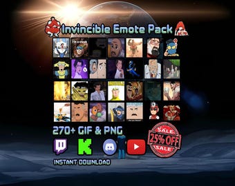 Invincible Emotes Pack for Twitch, Discord, Kick, YouTube | 3 Sizes (Instant Download)