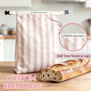 Beeswax Bread Bag for Sourdough Baker - Custom Homemade Loaf Storage, Reusable Linen Container, Plastic Free Gift, Birthday Present