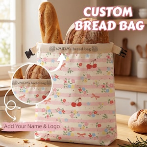 Reusable Beeswax Bread Bag - Linen Bread Storage Bag , Eco Friendly Kitchen , Plastic Free Bread Bag , Homemade Bread Bag