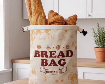 Sac à pain en cire d'abeille et lin pour le levain - Sacs à pain en cire d'abeille pour le levain, cuisine sans plastique, cadeau pour elle, sac à pain fait maison