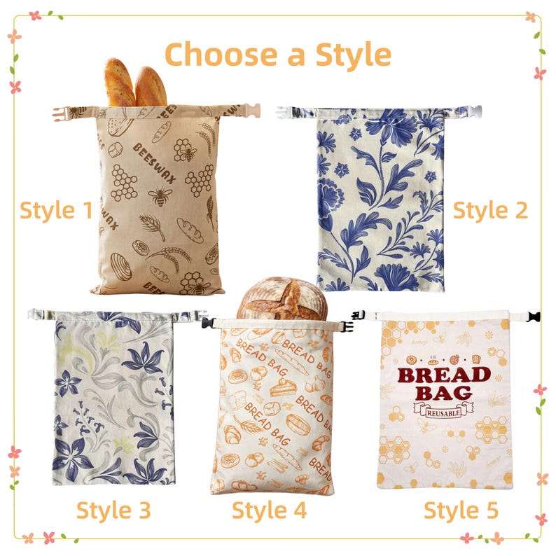 Linen Cotton Beeswax Bread Bag for Sourdough - Beeswax Bread Bags for Sourdough , Plastic Free Kitchen , Gift for her , Homemade Bread Bag image 3