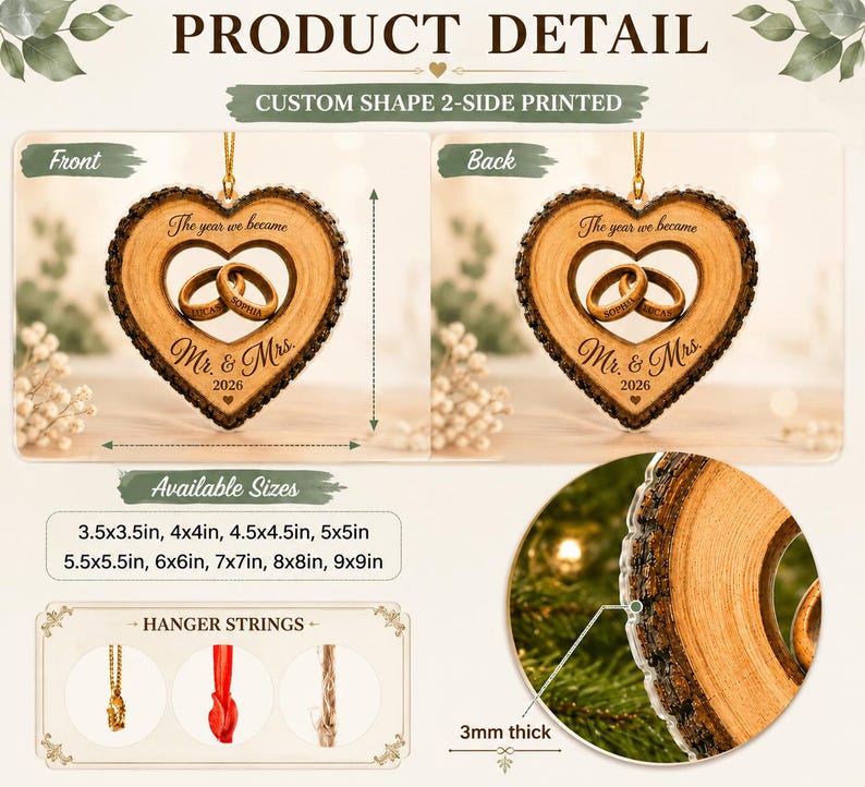 Custom Name New Driver Ornament 2026 | 2D Flat Acrylic Tree Decor ...