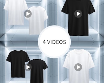 Animated Oversized Tee Mockups Video Bundle | Futuristic Streetwear Canva MP4 (Digital Download)