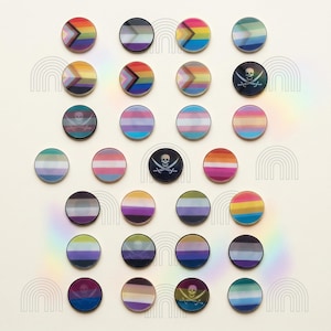 Lentikulär HBTQ+ Pride-flagga | Färgskiftande kavajnål med magisk vinkel | Queer Trans Bi Lesbiska Accessoarer