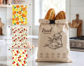 Beeswax Bread Bags For Sourdough Bread, Eco-Friendly Sustainable Storage, Gift for Baking Friends